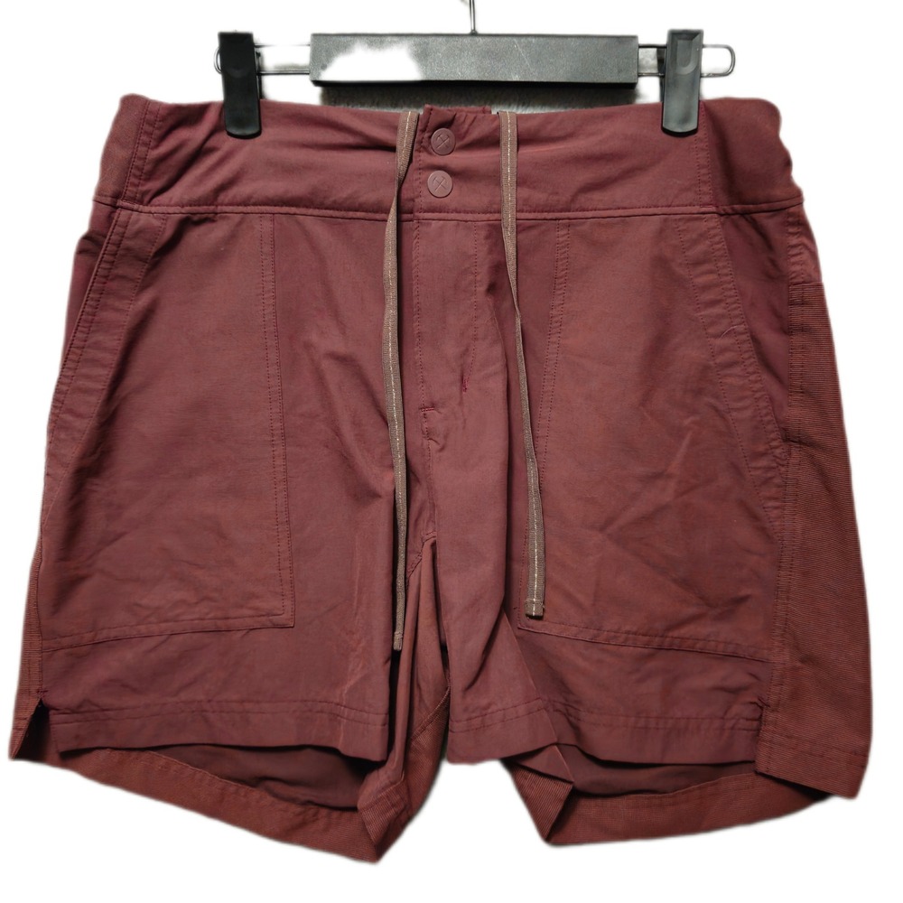 REI Co-op On Screenline Shorts Womens 8 Burgundy Cordura Nylon Hiking 127134